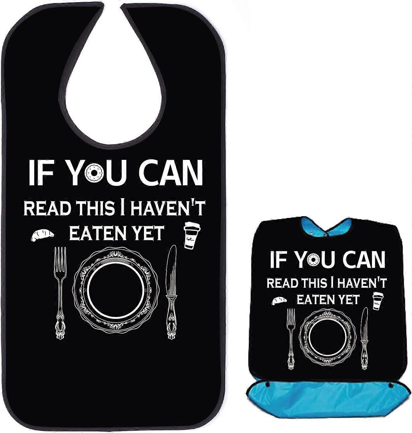 Classic Check Adult Bibs for Elderly Waterproof Washable Bib