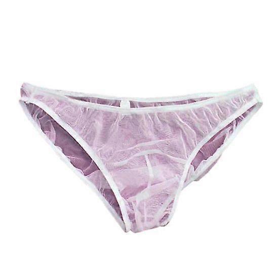 Men Briefs Mid-rise Transparent High Stretch Design Breathable Smooth Lines Boxer Panties See-through Underwear