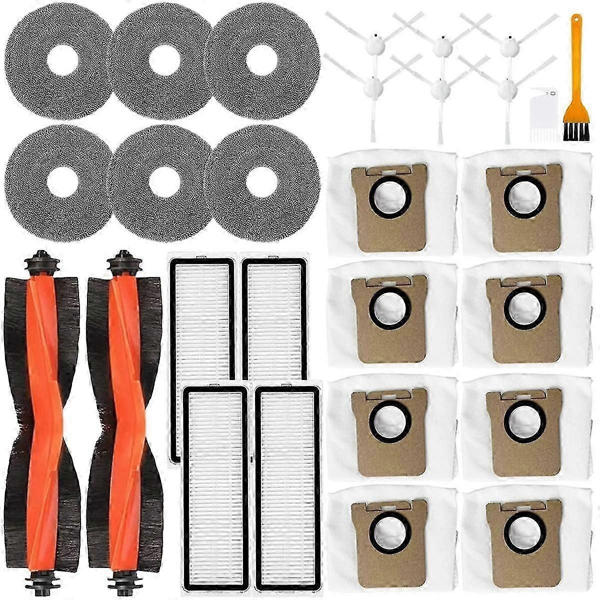 Replacement Kit Accessories Compatible for Robot Vacuum X10 Plus,X10+,X20 Pro,X20 Plus,Main Brush D