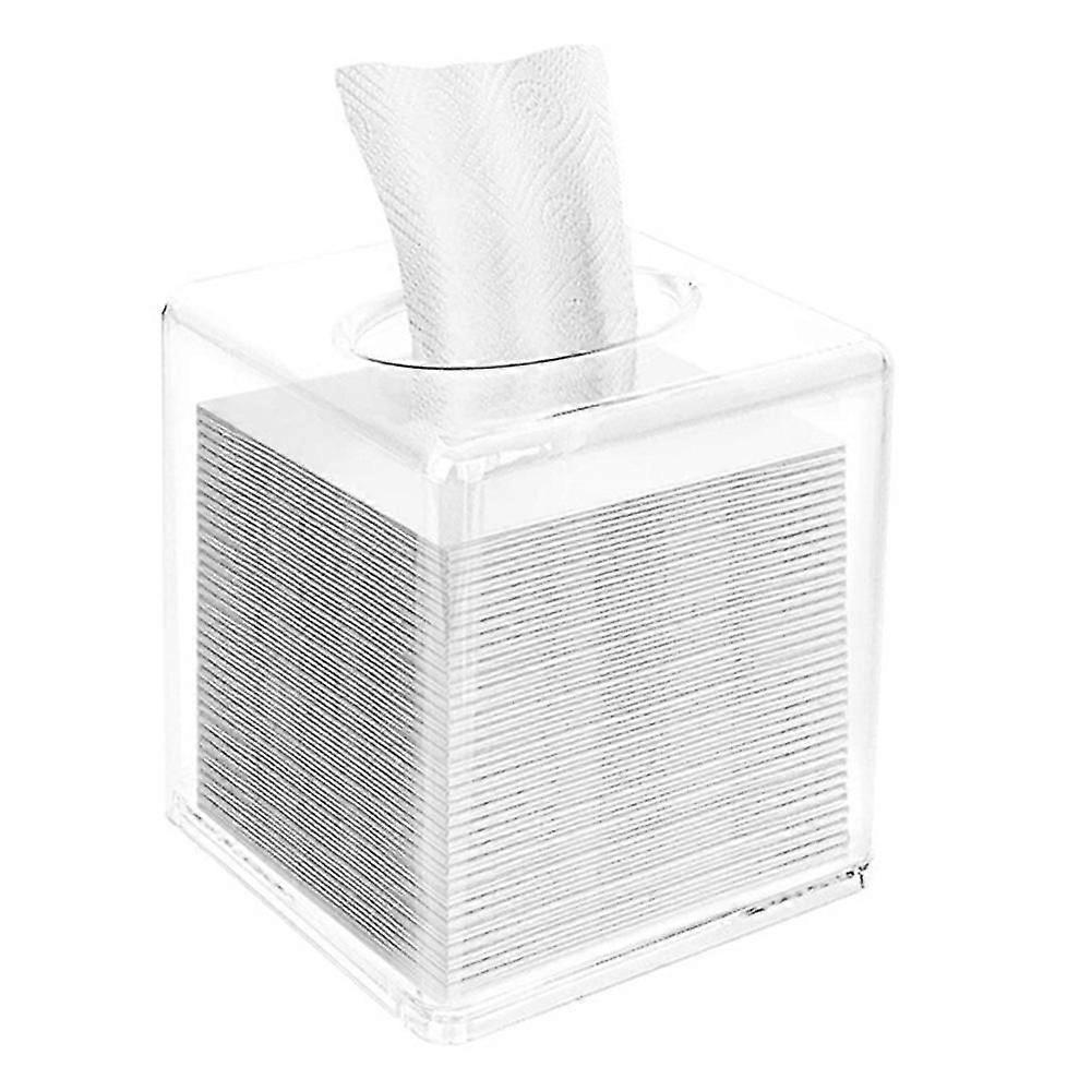 Acrylic Square Tissue Box Transparent Creative Paper Box Household Simple Tissue Box