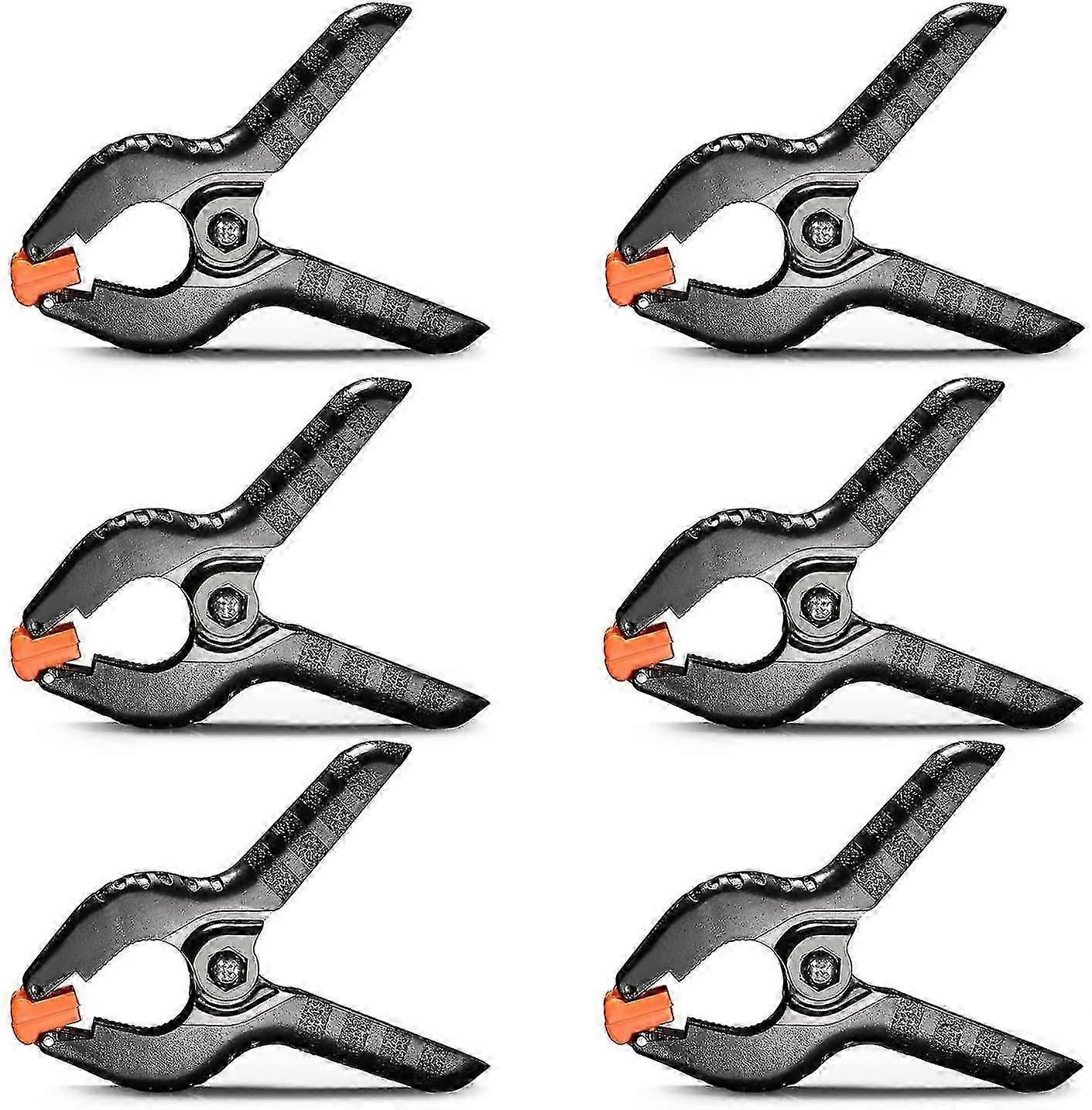 6pcs Heavy-Duty Plain Weave Spring Clip