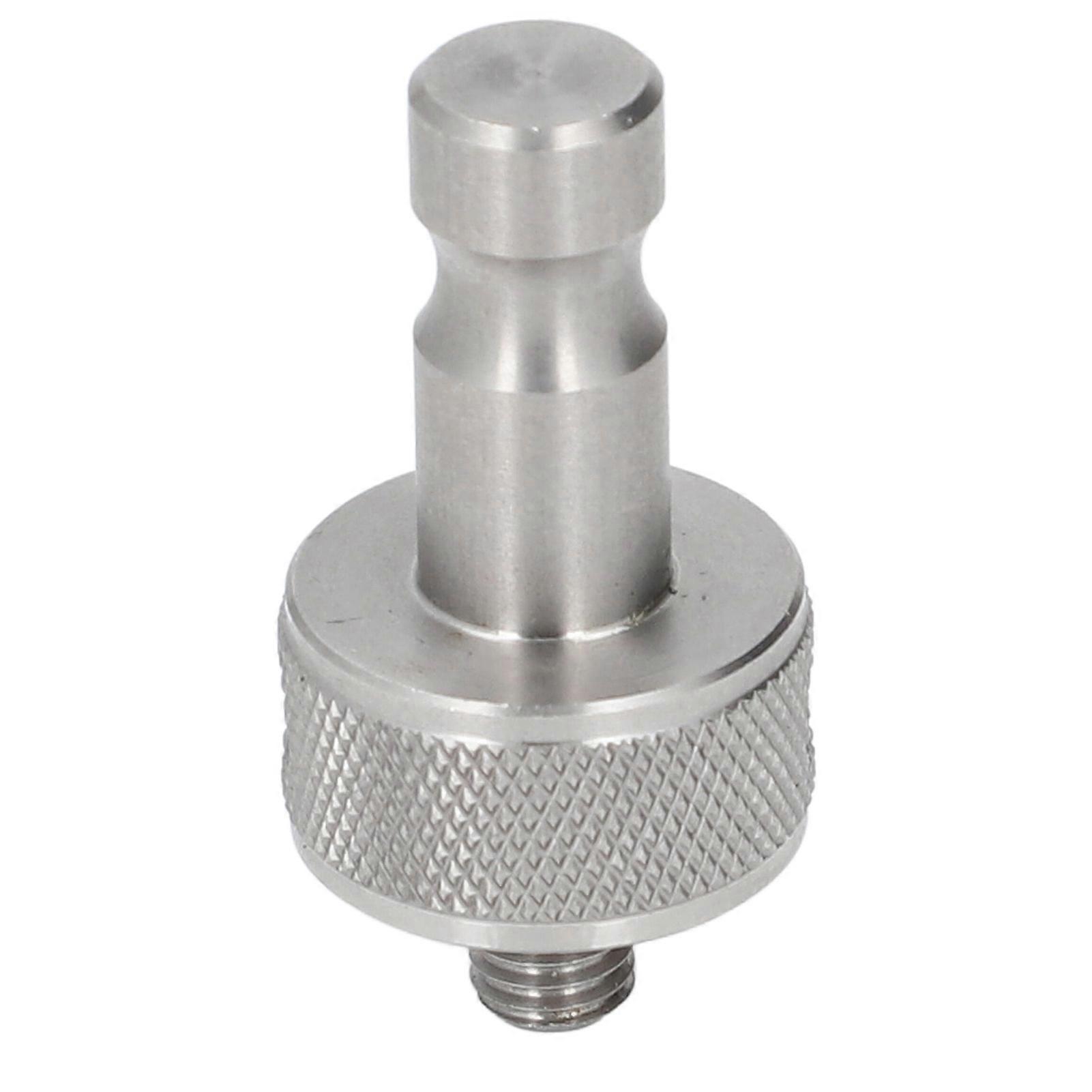 Stainless Steel Knurled Prism Adapter M8 Thread Surveying Pole Adapter for GPS RTK Total Station Base Tripod
