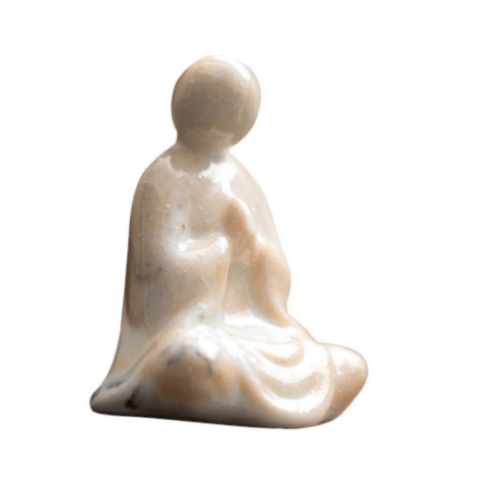 Mini posąg Buddy Herbata Pet Miniaturowa figurka na półkę Salon Herbaciarnia Styl A