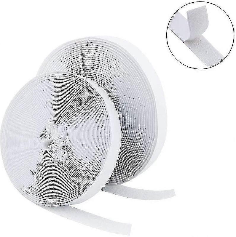 Klettband selbstklebend 25m extra stark, doppelseitig klebend mit Klettverschluss 20mm breit selbstklebendes Klebepad