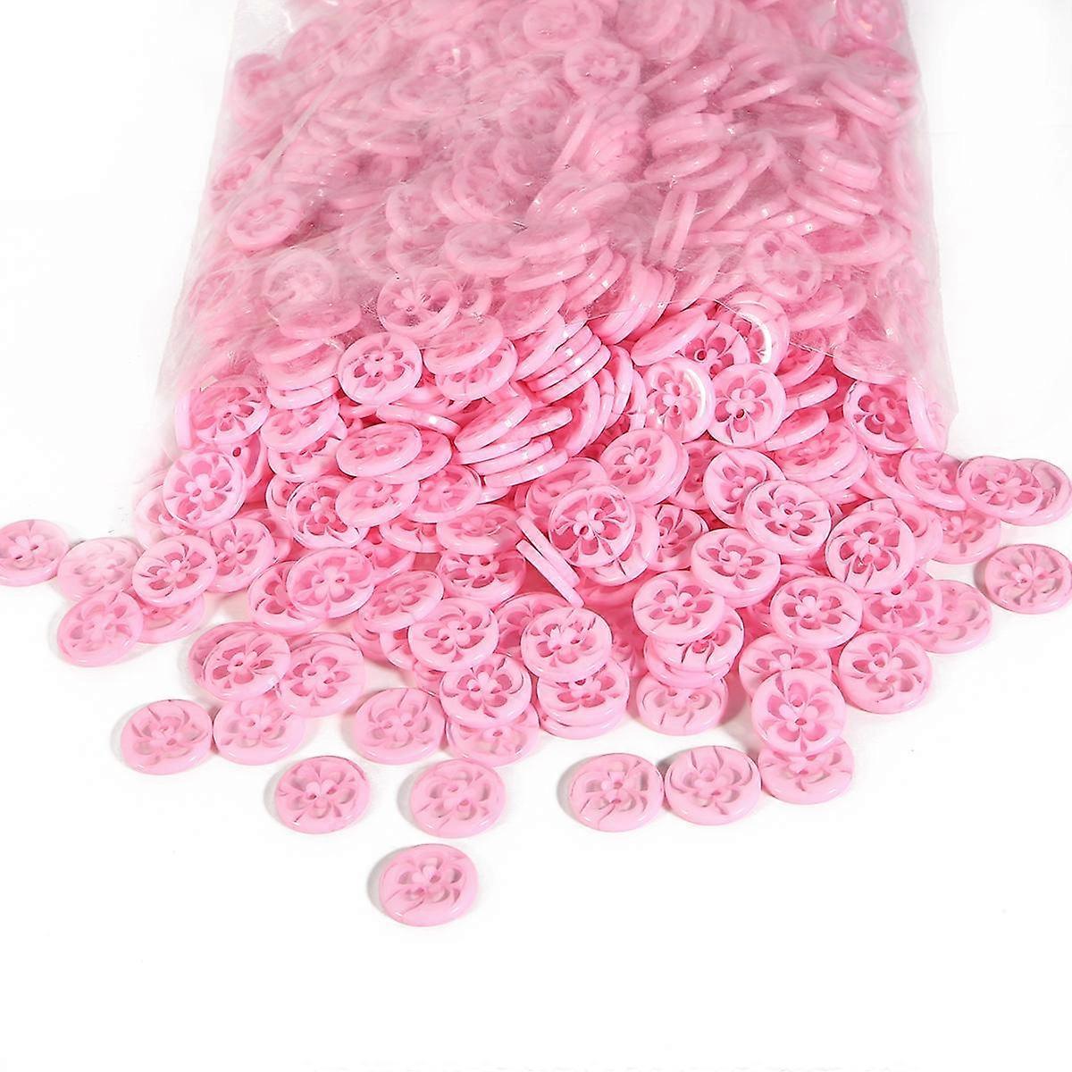 100PCS Transparent Mixed Flowers Shape Beautiful Dyed Resin Buttons Coat Boots Sewing Clothes Accessory Decoration Button