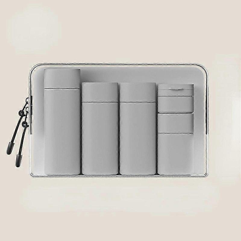 Set de sticle de călătorie rezistente la scurgeri 5Pcs - Containere portabile de toaletă pentru șampon, balsam, loțiune și multe altele - fără BPA, fără parfum, PL de călătorie