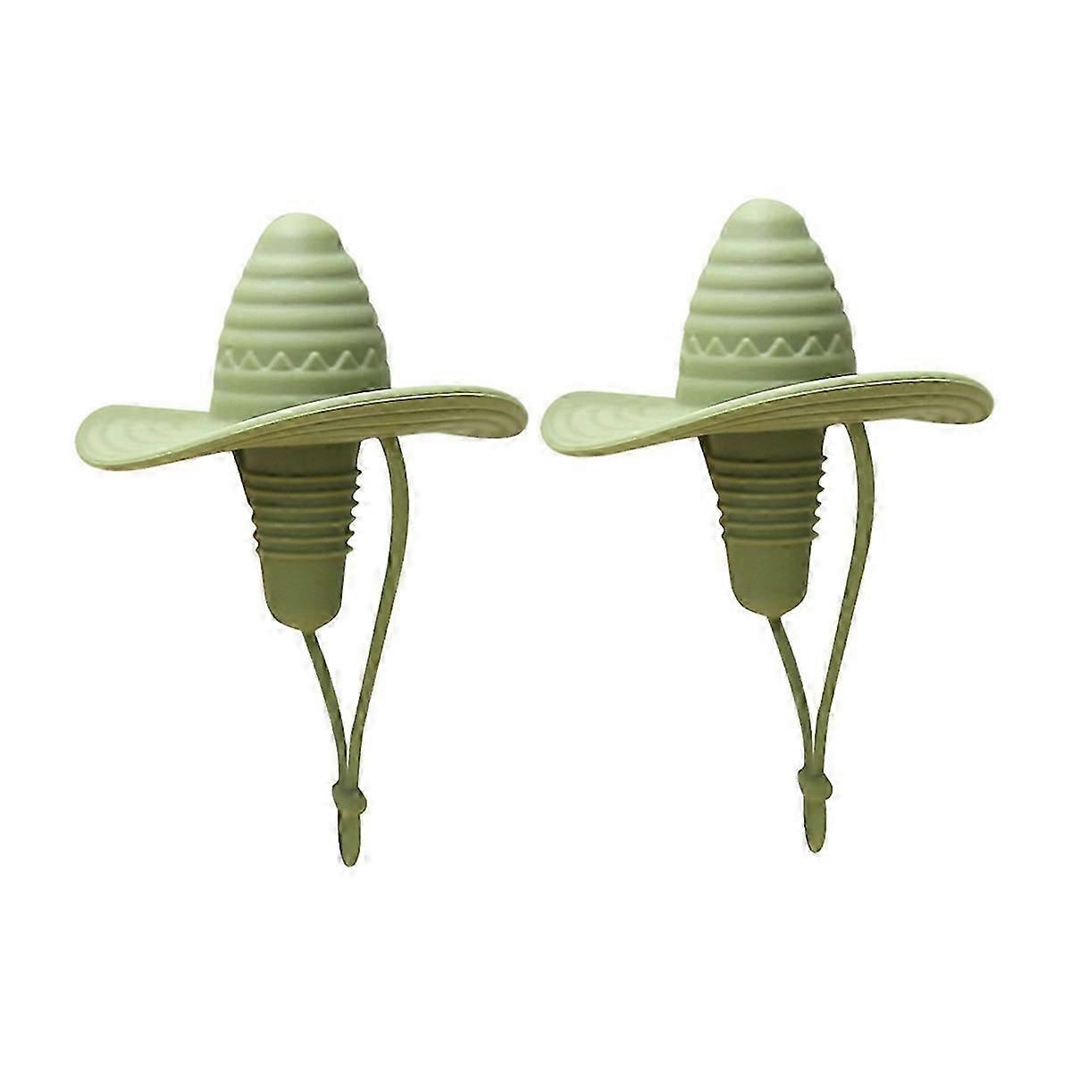 2pcs Cowboy Hat Bottle Stopper Silicone Wine Bottle Cap Red Wine Plug Fresh-Keeping Sealer Cork Lid Bar Accessories A