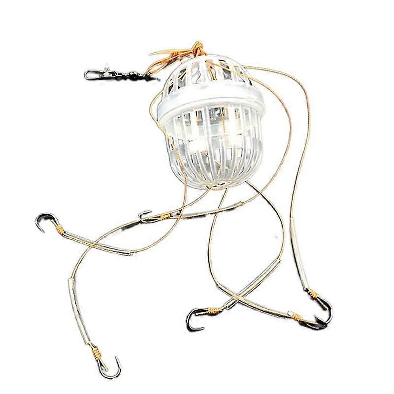 Fishing Box With Six High Carbon Steel Explosive Hooks For Oceans And Rocks Strong Plastic Spherical Carp Tools