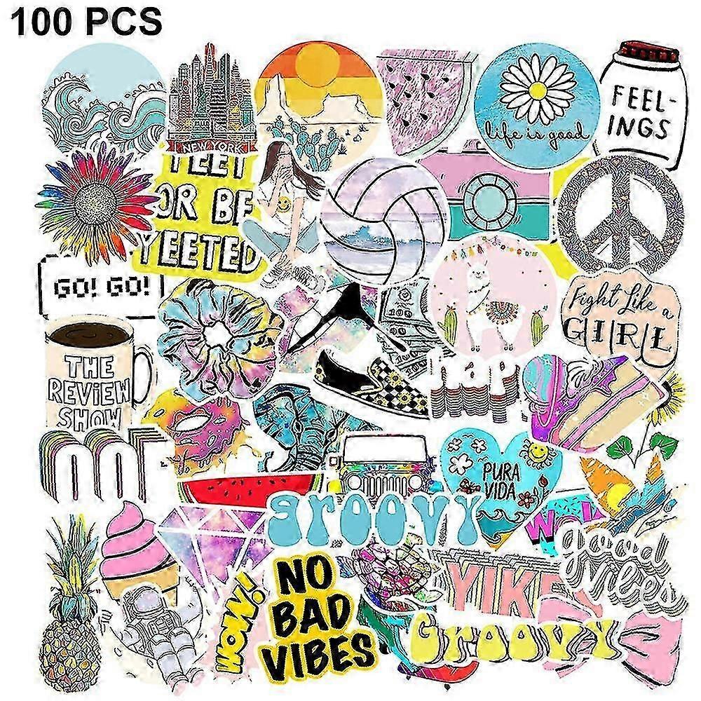 100pcs Cute Stickers For Laptop, Water Bottle