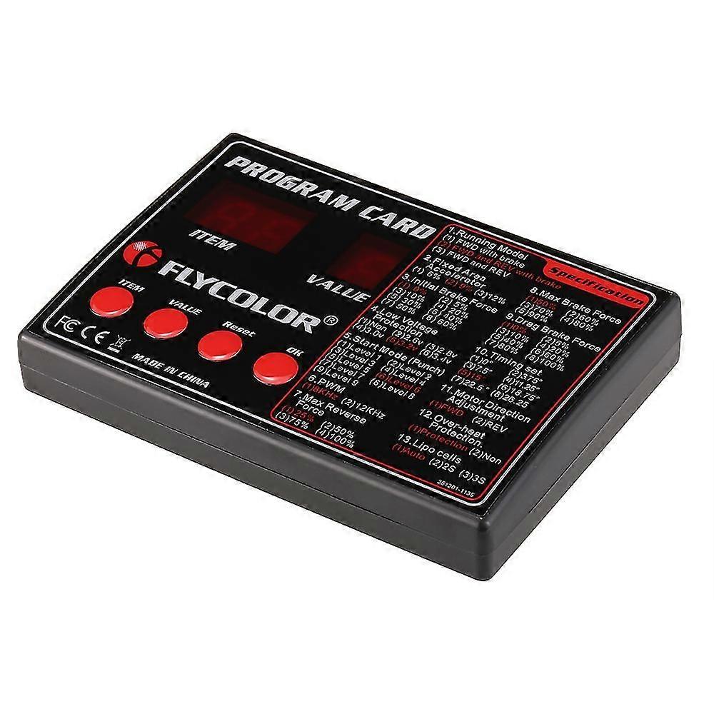 Flycolor Programing Card compatible Rc Cars Esc Electronic Speed Controller