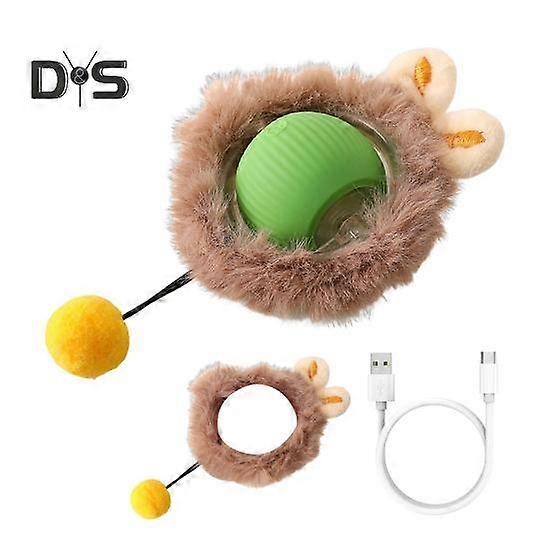 Interactive Rolling Ball Toy Automatic Self-Rolling Ball Cat Toy Motion Activate Rechargeable Moving Ball for Dogs Cats