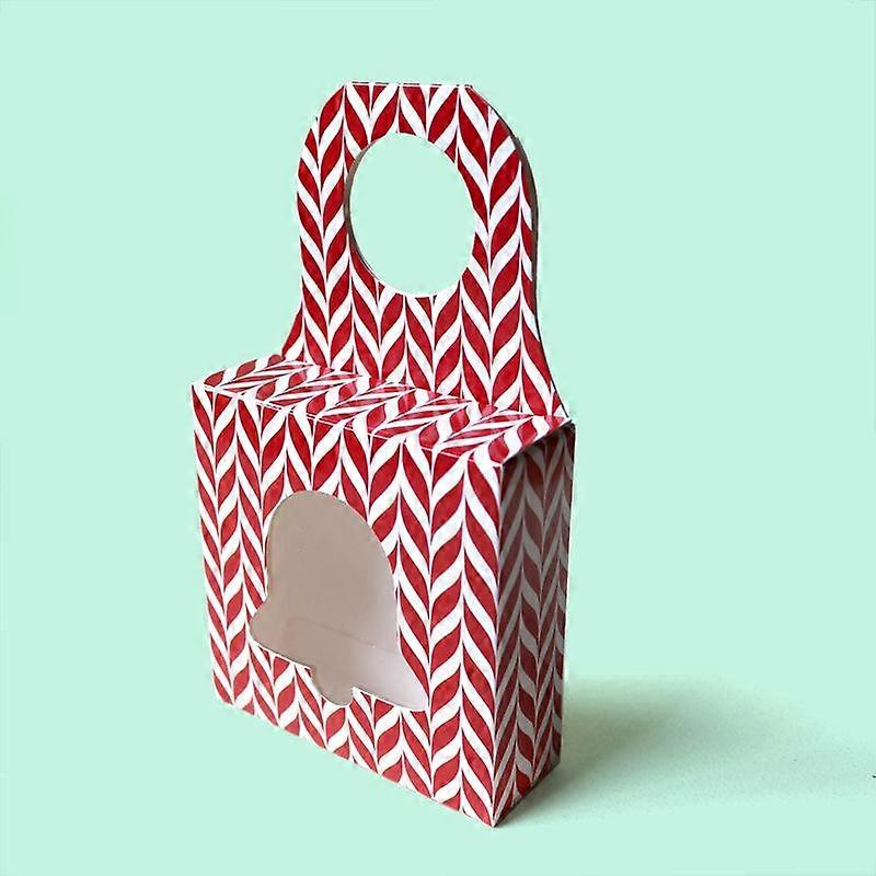 WTEMPO 25PCS 9*9*3CM Christmas Kraft Paper Hanging Boxes Open Window Festival Creative DIY Gift Boxes Wine Bottle Decorative Hanging Boxes