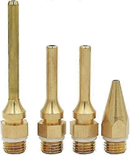 4Pcs Hot Melt Gun Nozzles, Glue Gun Copper Nozzle, Easy Install Replacement Long Nozzles, Extended Mouth Gun Tool Accessory