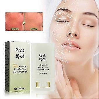 1/2pcs 18g Bâton Solaire Mat Bâton Solaire Bâton Armoise+Camelia SPF 50 Hydratant, Respirant, 1PCS