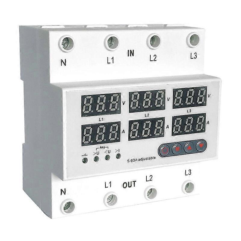 Surge Protector, Adjustable 63A Three-phase Protector, Current Protective Device