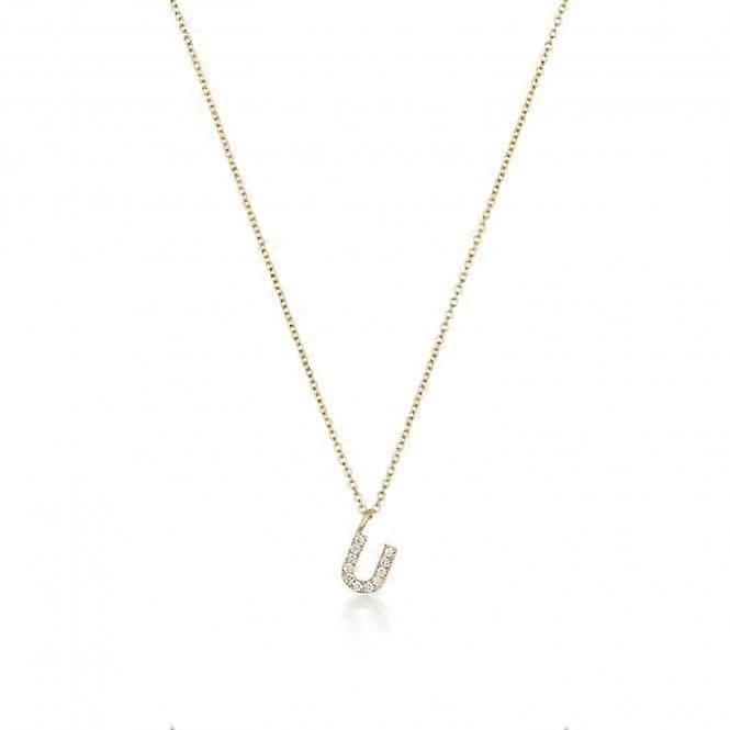 Diamond Jewellery 18ct Gold Diamond Initial Necklace NDQ154/U
