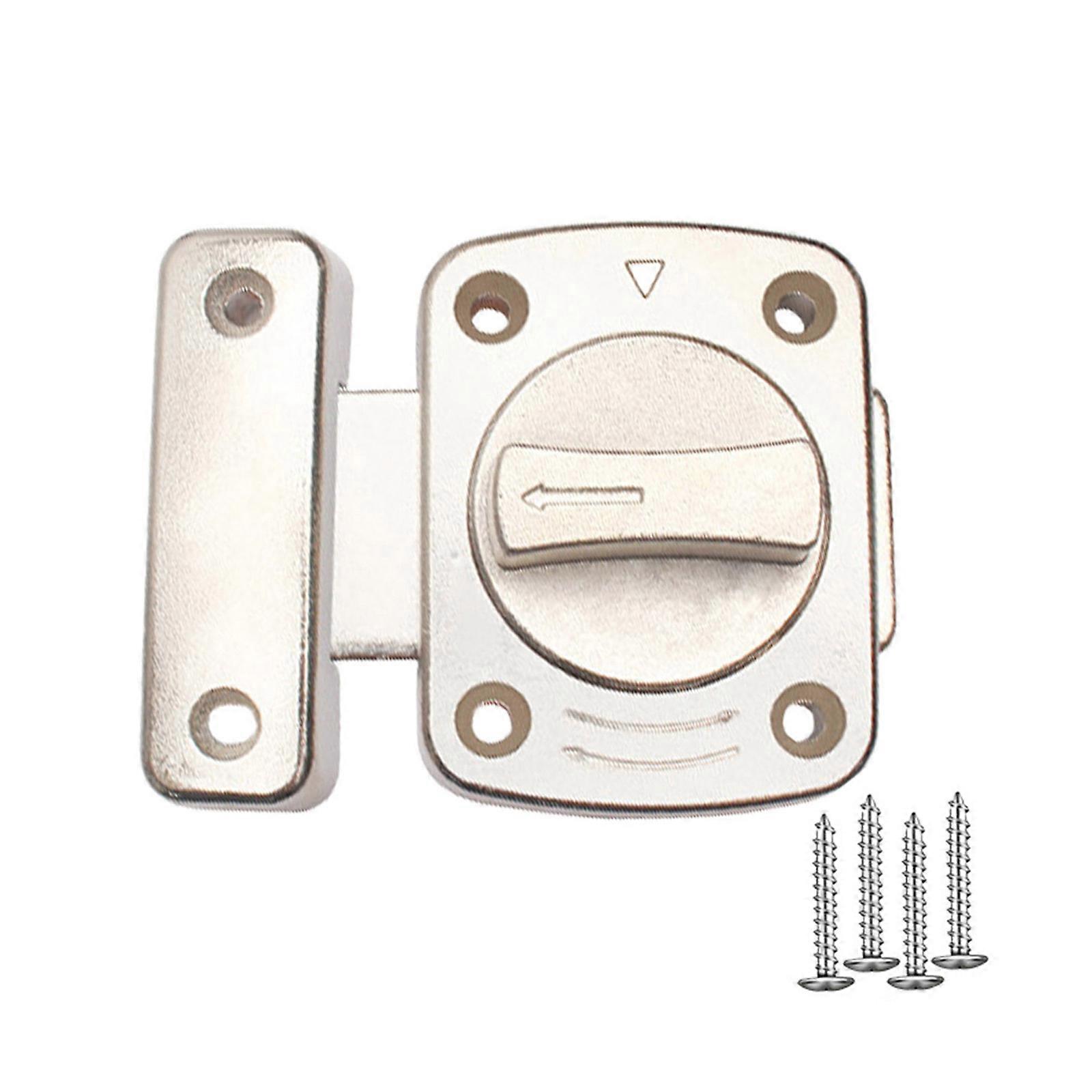 Sturdy Push Pull Door Lock Portable Accessory for Additional Security Designs No Drilling Required for Installation