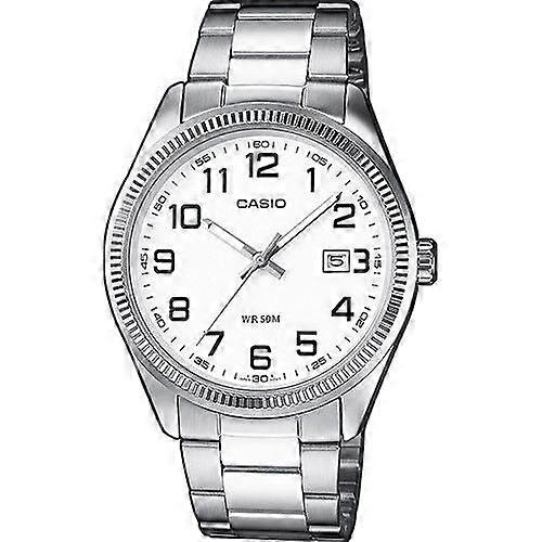 Casio Mtp-1302pd-7bvdf Men's Analog Watch – White Dial With Stainless Steel Bracelet