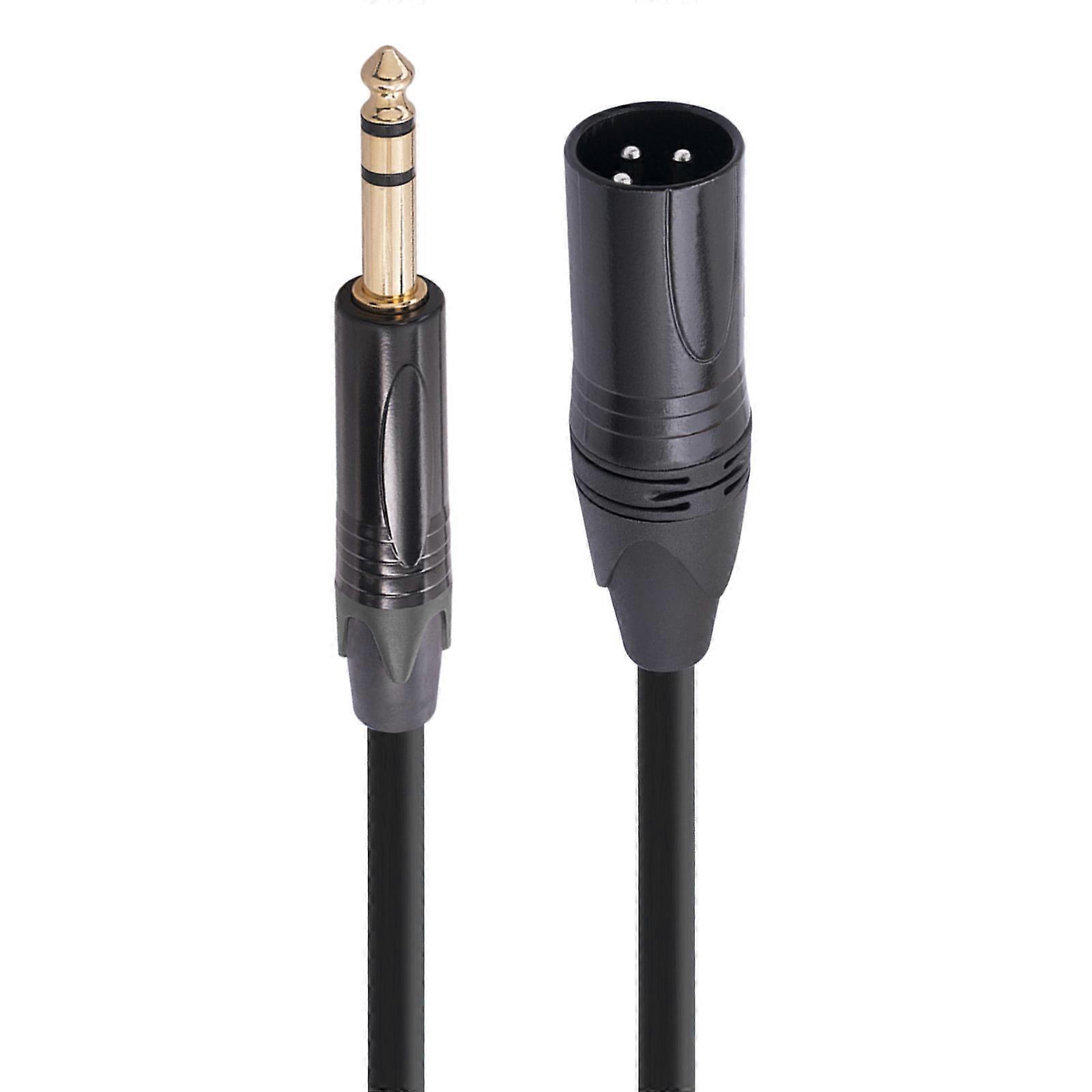 Versatile 6.35mm to XLRCable 6.35 Male Connector to XLRMale Plug Adapter Cord Line for Mixing Consoles and Speaker