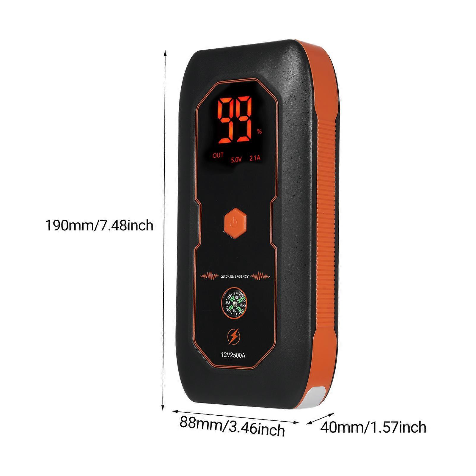 DN18 Automobile Emergency Starting Power Supply Car Jump Starter,600A Peak Current 8000 MAh Emergency Starter Power Supply Multi-Function Outdoor