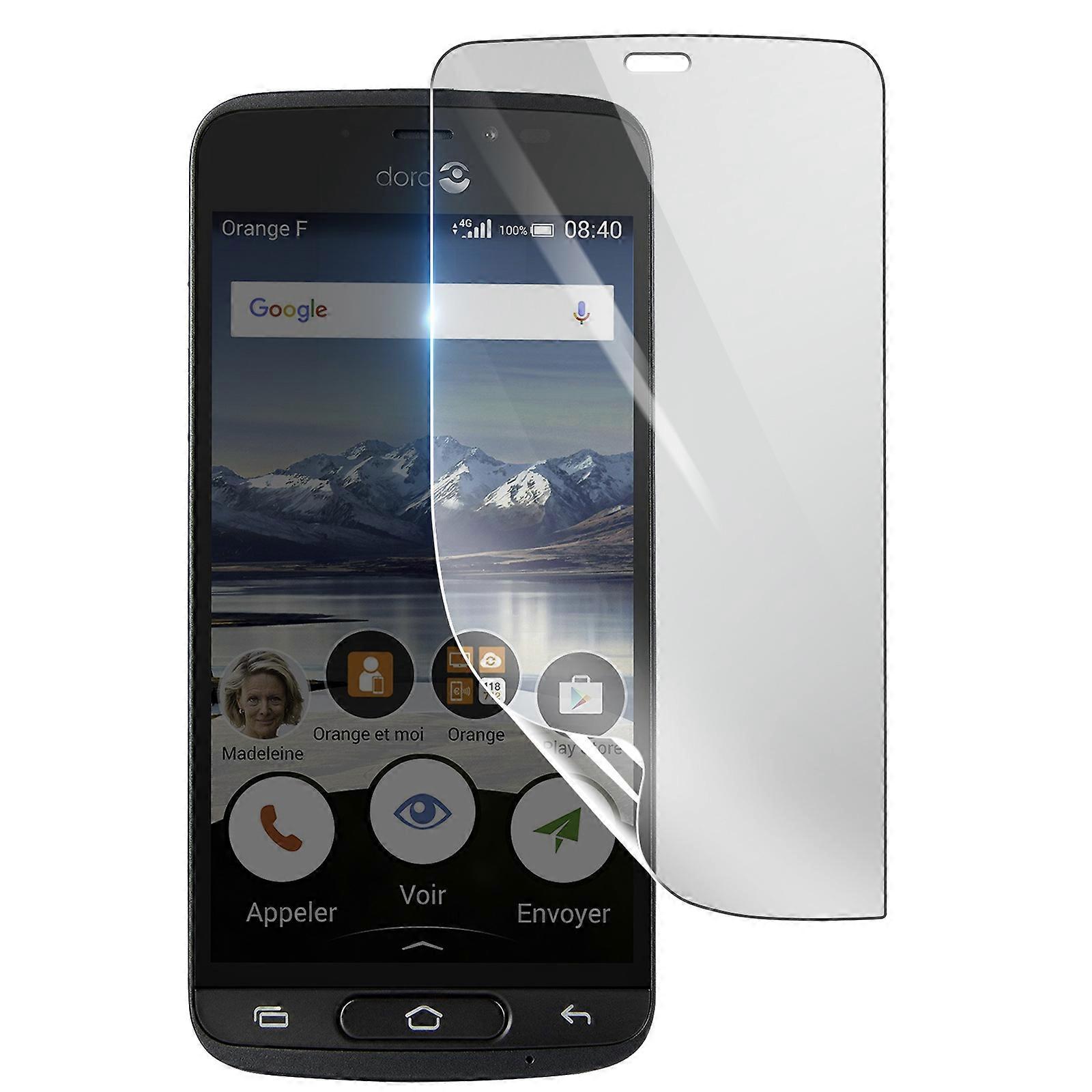 Shockproof Hydrogel Screen Protector for Doro 8042, Transparent