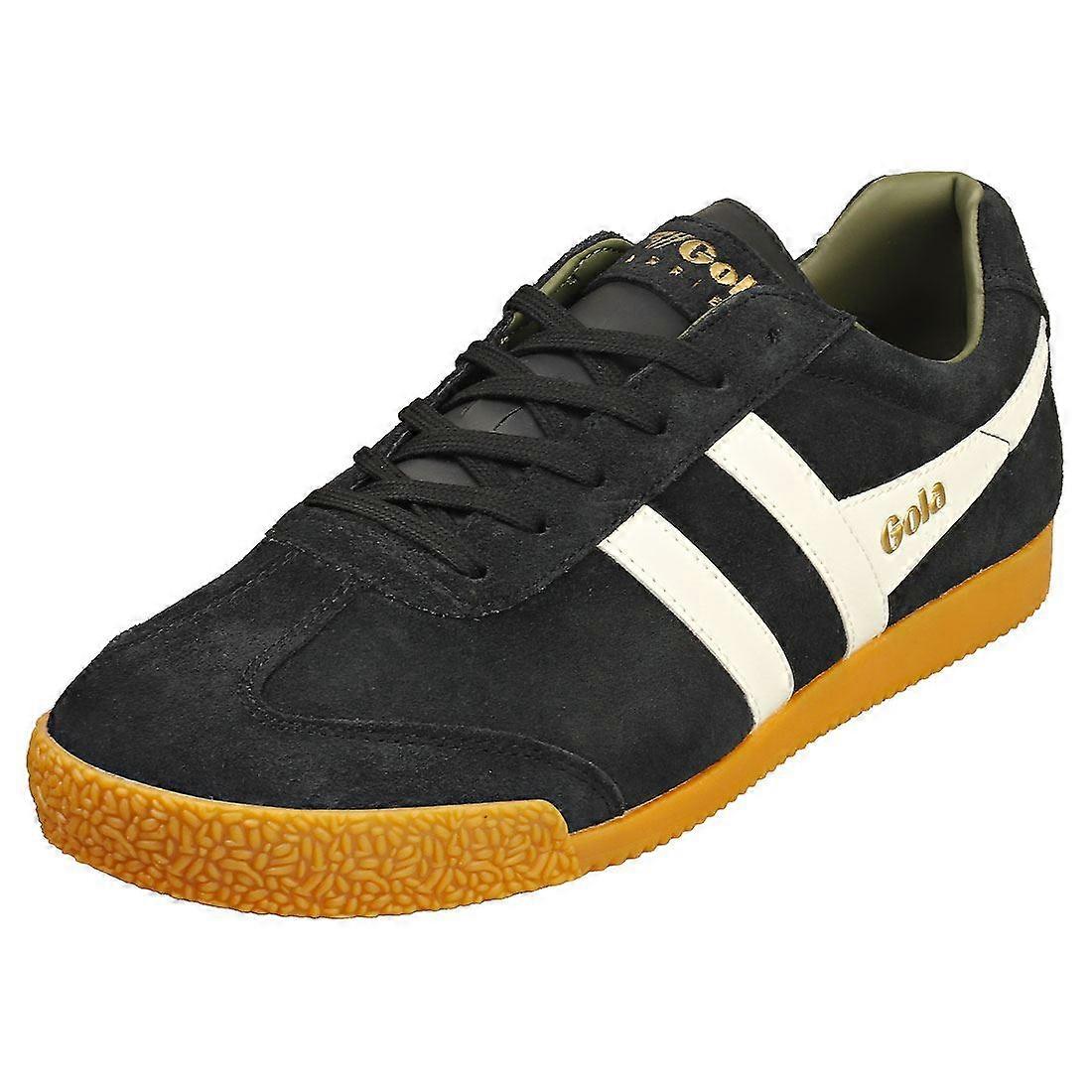 Gola Harrier Mens Classic Trainers in Black White