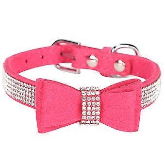 Furry Fashionista's Delight: Crystal Diamond Pet Collar, Bling Diamonds Spænde til Højkvalitets hudvenlig justerbar krave, XS