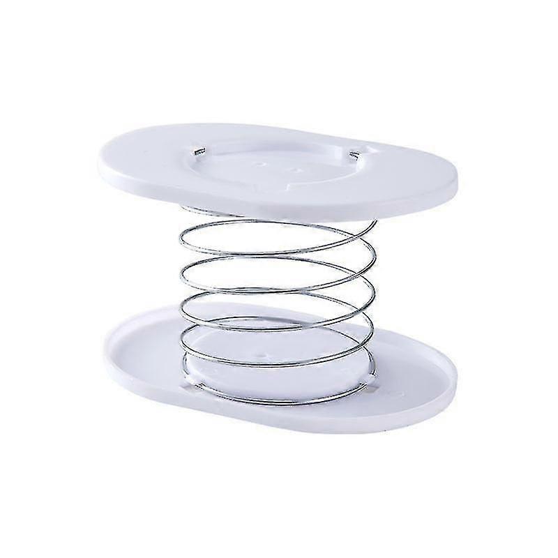 Spring Tissue Box Holder - Durable PP Material, Convenient Design for Home, Kitchen, Bathroom & Desk - White