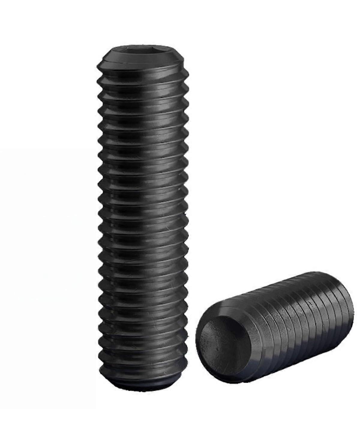 M8x65 Concave End Setting Screw Set, 10pcs Internal Hex Drive Cup-Point Screws, 12.9 Class Alloy Steel for Door Handles