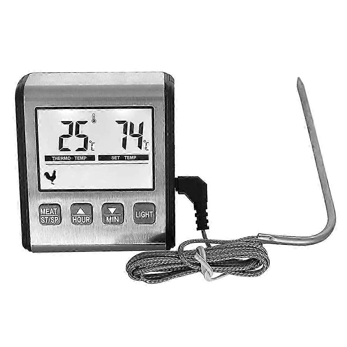 TP710 Digital Timing Food Thermometer Temperature Meter with TimerFunction Meat Probe Electronic Kitchen Tools for BBQ