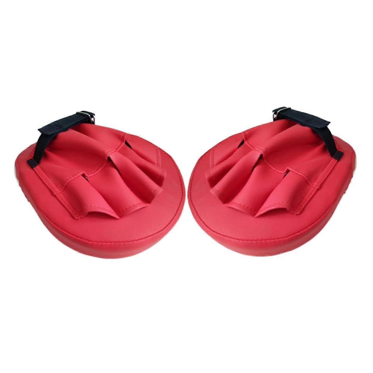 Thai Pads Kick Focus Hand Feet Arc Kickboxing Training Pads Red Curved Design for Enhanced Impact Protection and Durability