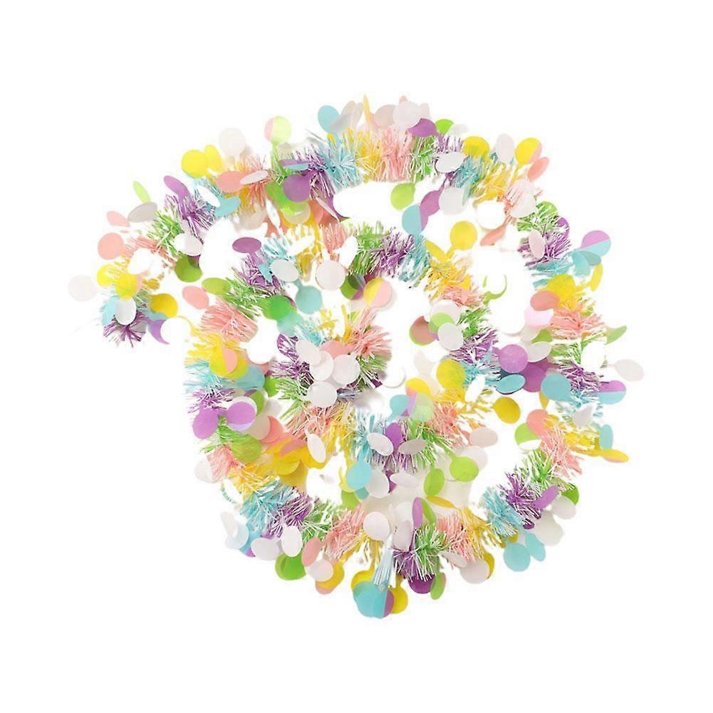 Easter Decorative Scene Decoration Pull Flower Colourful Round Piece Strip