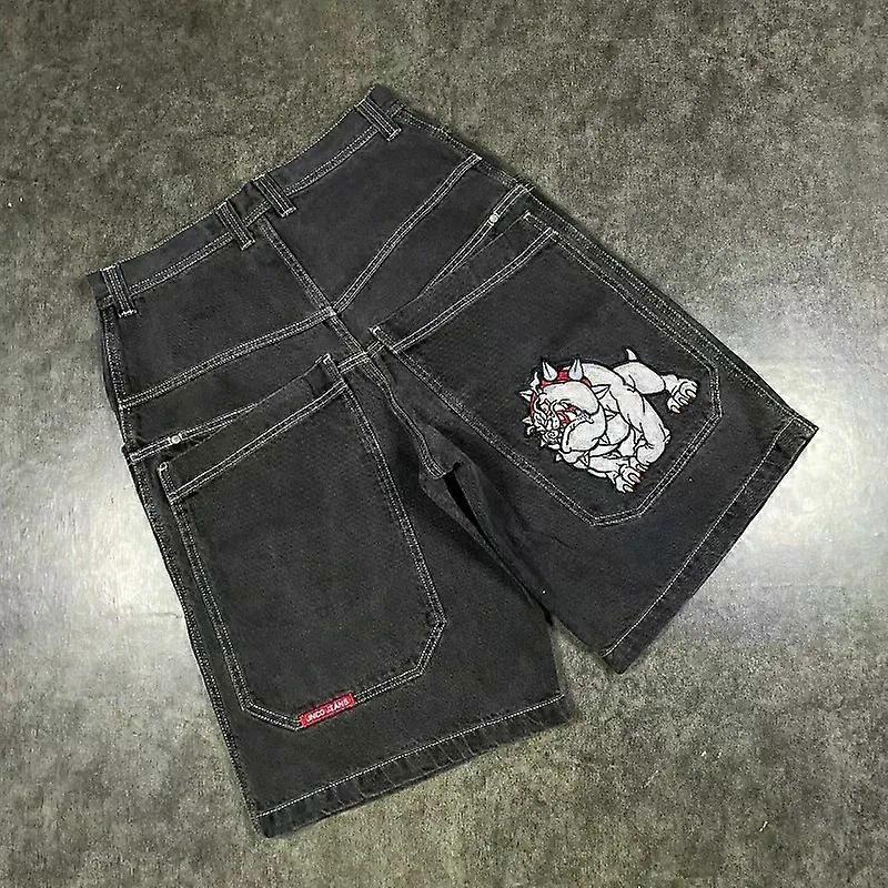 SStreetwear JNCO Shorts Y2K New Harajuku Dice 7 Graphic Hip hop
