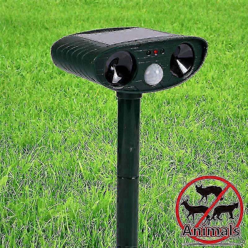 Ultrasonic Cat Repeller, Animal Repellent Audible And Visual Alarm, Solar Charging, Waterproof Repellent With 5 Adjustable Frequency For Cats, Dogs
