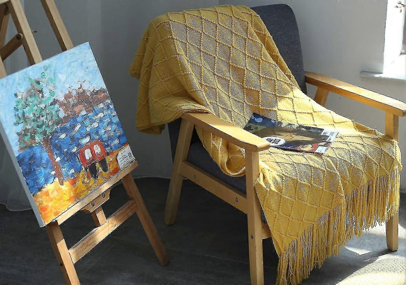 Weiche Strickdecke, Sofadecke