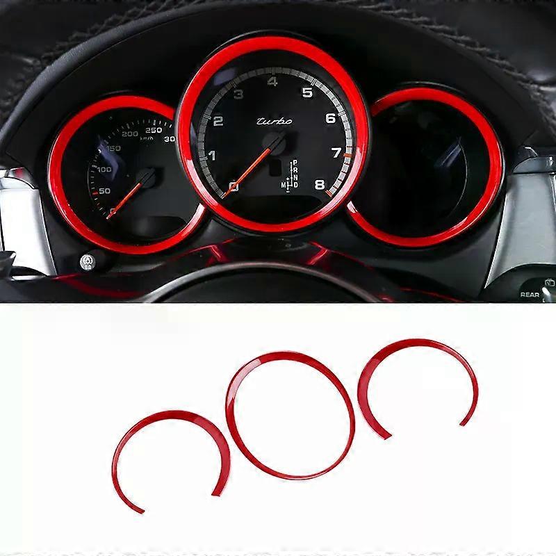ABS Car dashboard Trim Ring Cover Carbon Fiber Style Accessories compatible for Pors-che Macan Boxster 718 Cayman