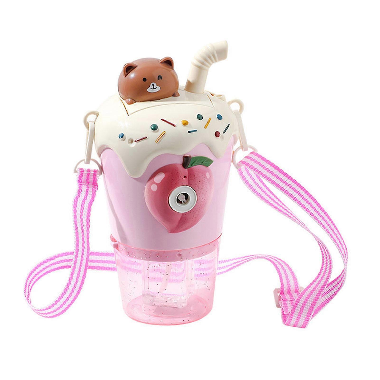 Children Bubble Machine Milk Tea Cup Shape Musical Electric Lighted Automatic Bubble Machine Toy