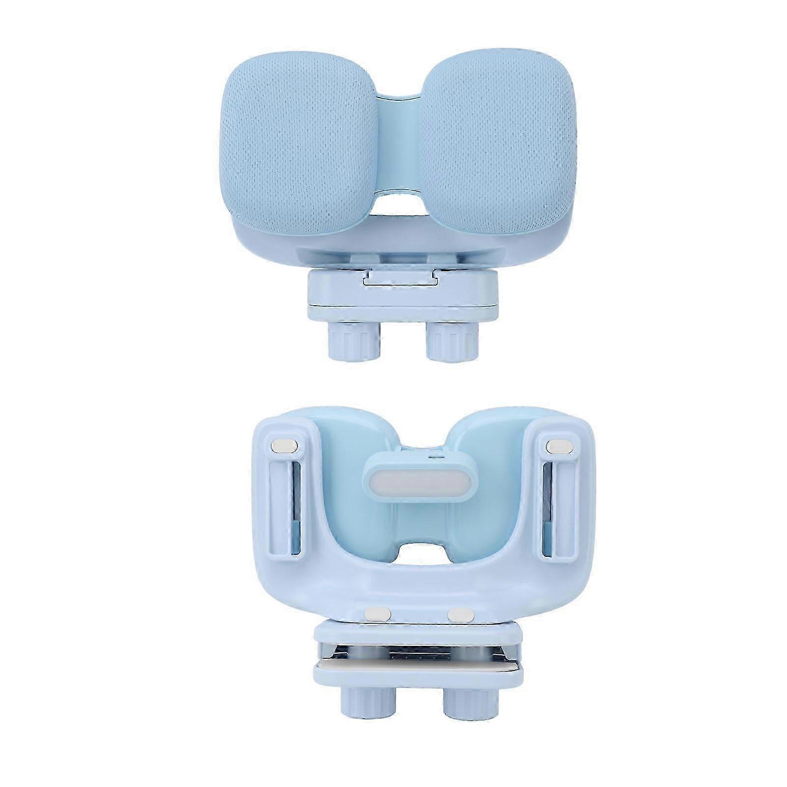 Kids Sitting Posture Corrector with LED Lighting Double Chest Support Eye Protector Adjustable Clipped On Desk Writing Posture Corrector Sky Blue