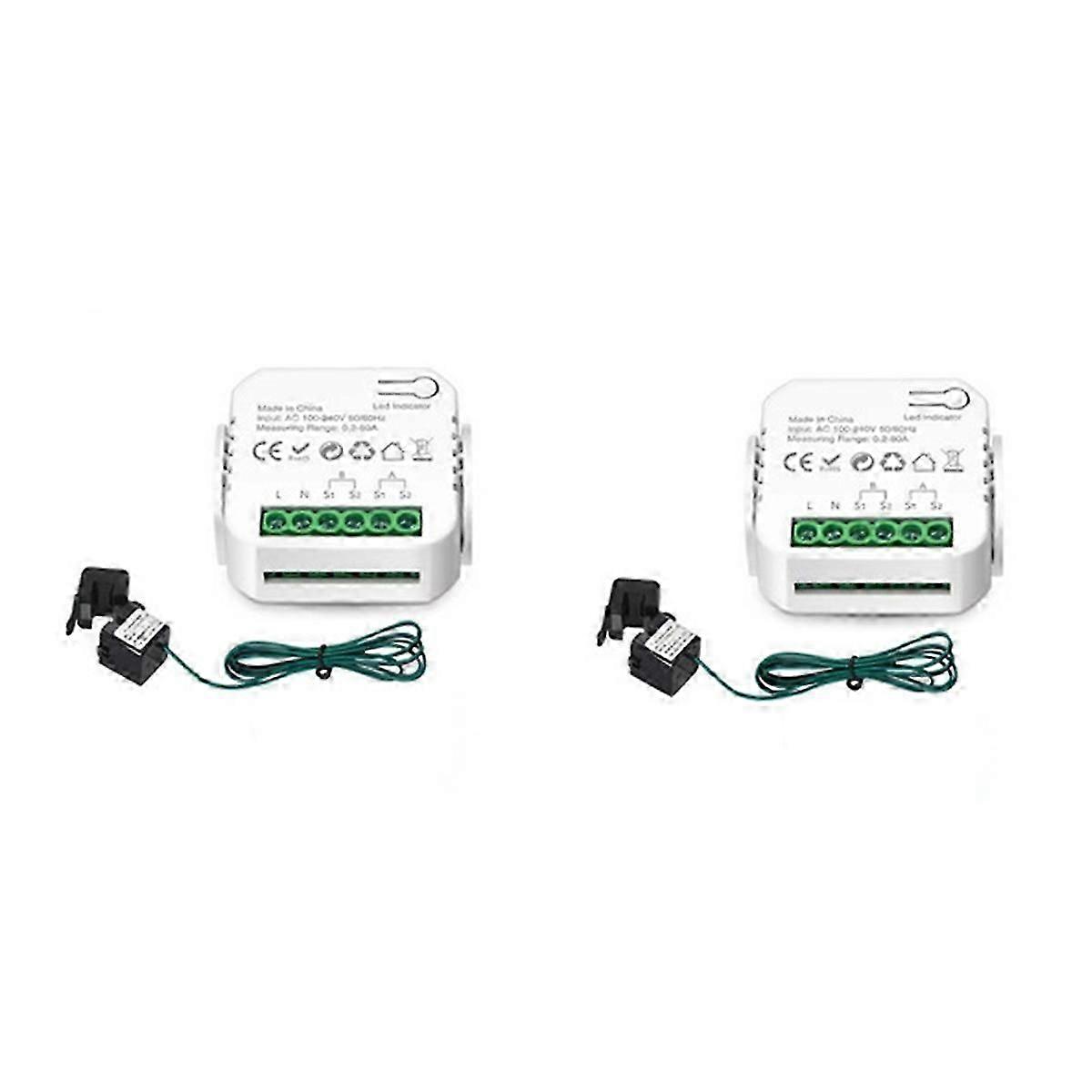 Tuya WiFi 80A Smart Meter Digital Energy Meter Current Transformer Solar PV Power Production Consumption Monitor