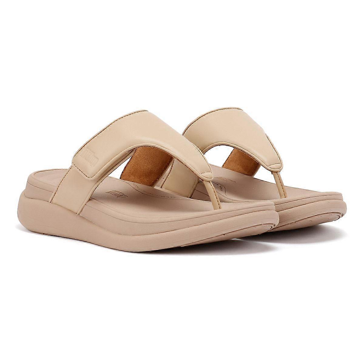 FitFlop F-Mode Go Adjustable Flatform Women's Beige Sandals
