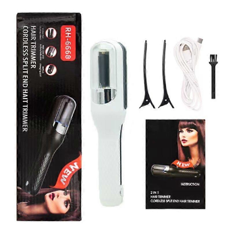 Split Ender for Split Ends- Split Remover Cordless - Split End Trimmer - White