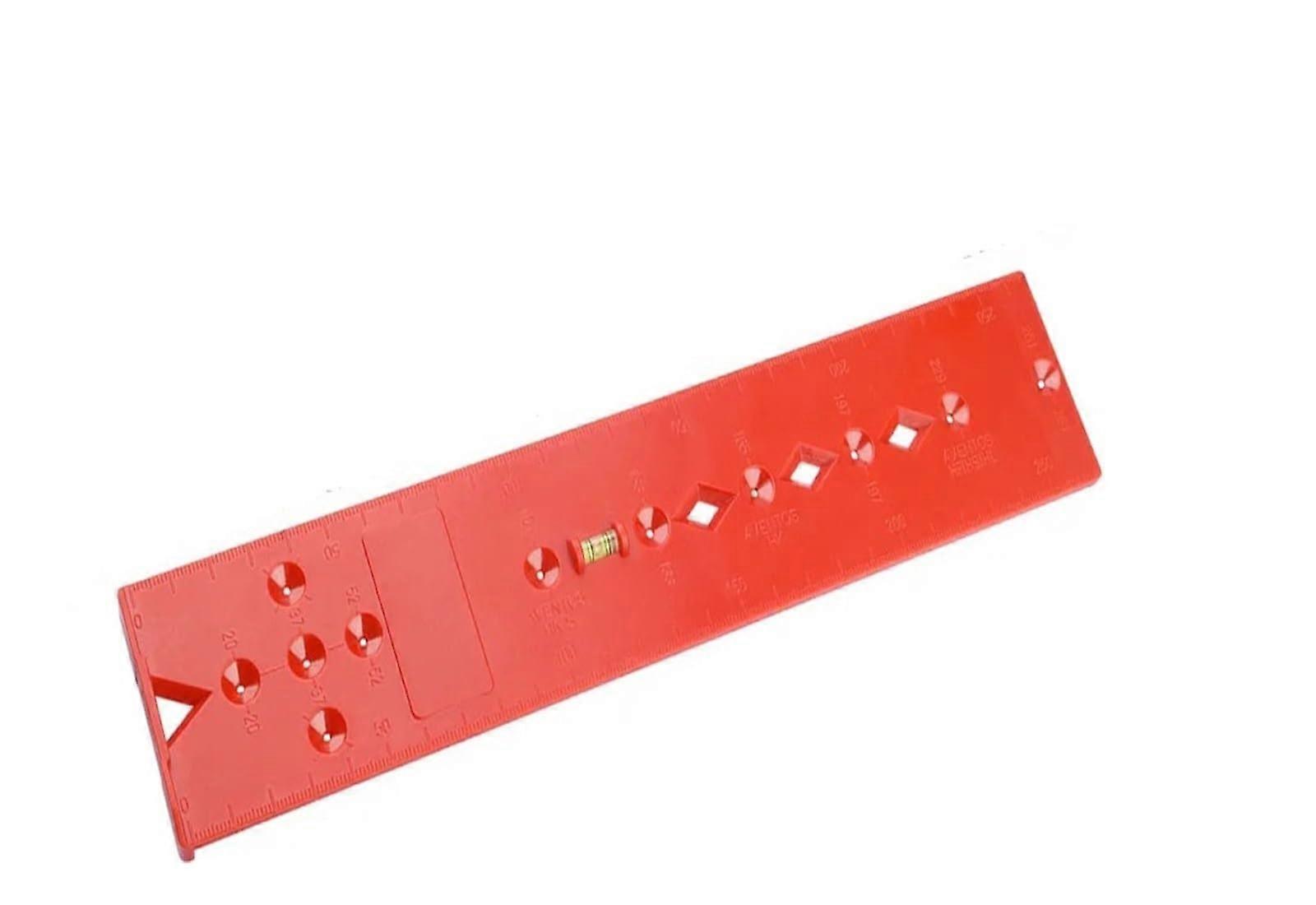 Set Square (Carpenter's Tool) Woodworking Drills Punch Locator Jig Drills Guide Plastic Bubble Level Ruler Locator Hole Punch Tool for Woodworking