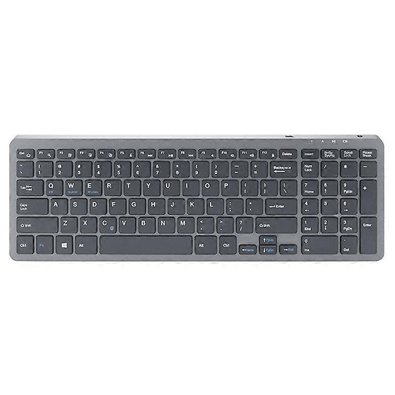 B035 2.4G Wireless Silent Keyboard Double-mold Bluetooth Gray