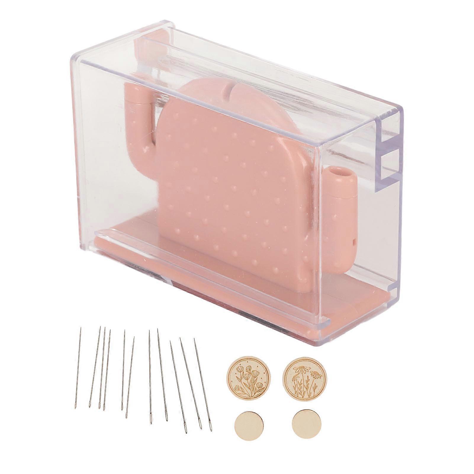 Double Headed Needle with 10 Sewing 2 Minder Easy Operation Cactus Needle Threader for Elderly