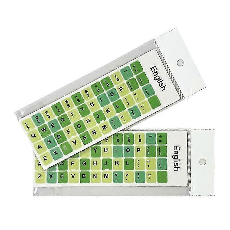 2PCS English Keyboard Stickers Macaron Color Notebook Keypad for Key Sticker
