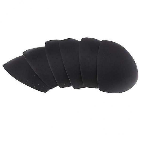 2x3 Pairs Triangle Sewing In Insert Foam Soft Cup Removable Padded Black