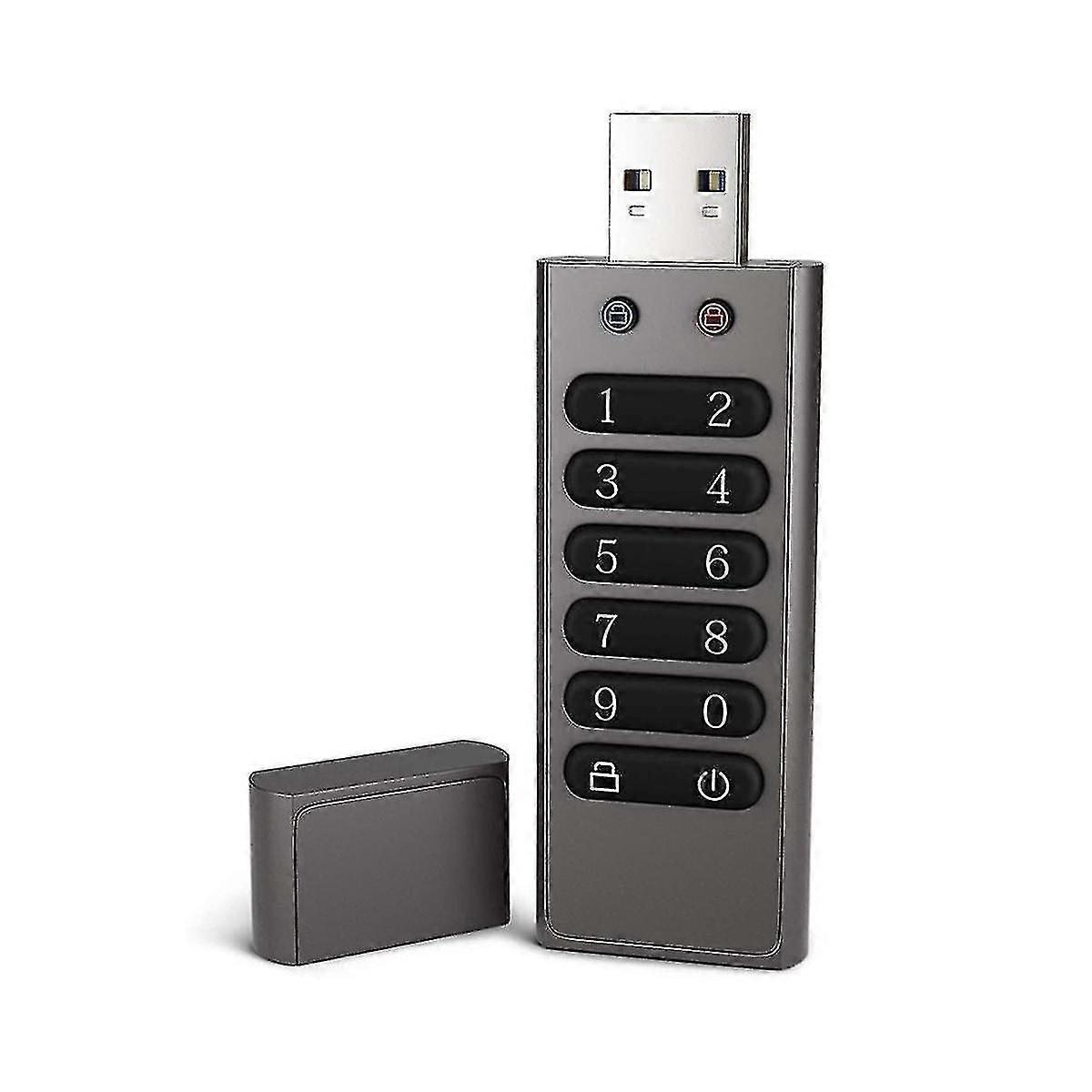 Usb Drive, 64gb Encrypted Usb Flash Drive Hardware Password Memory Stick With Keypad U Disk Flash