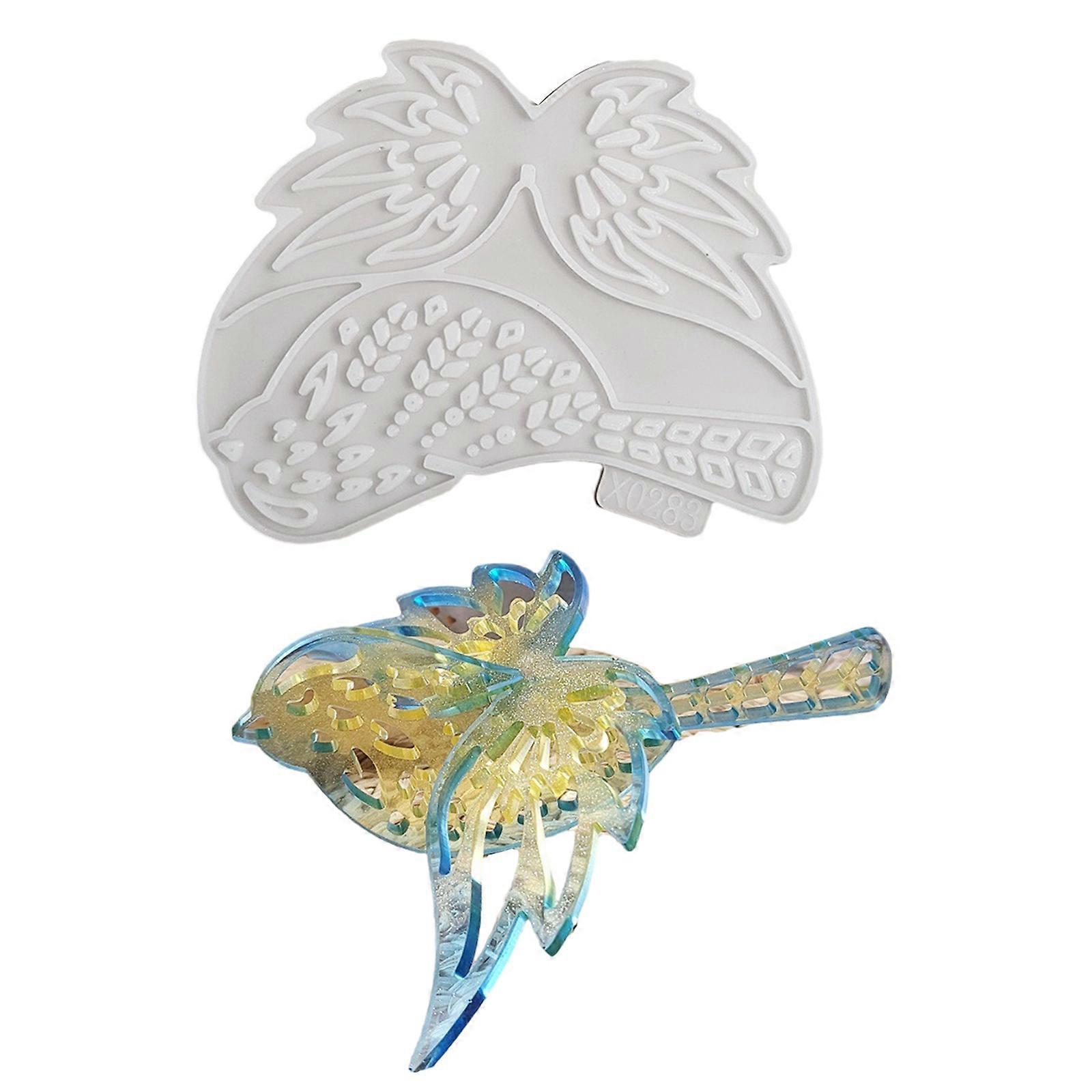 Long Tail Bird Silicone Resin Mold Create Customes Photo Frames With Epoxy for Holiday Craft and Table Decoration