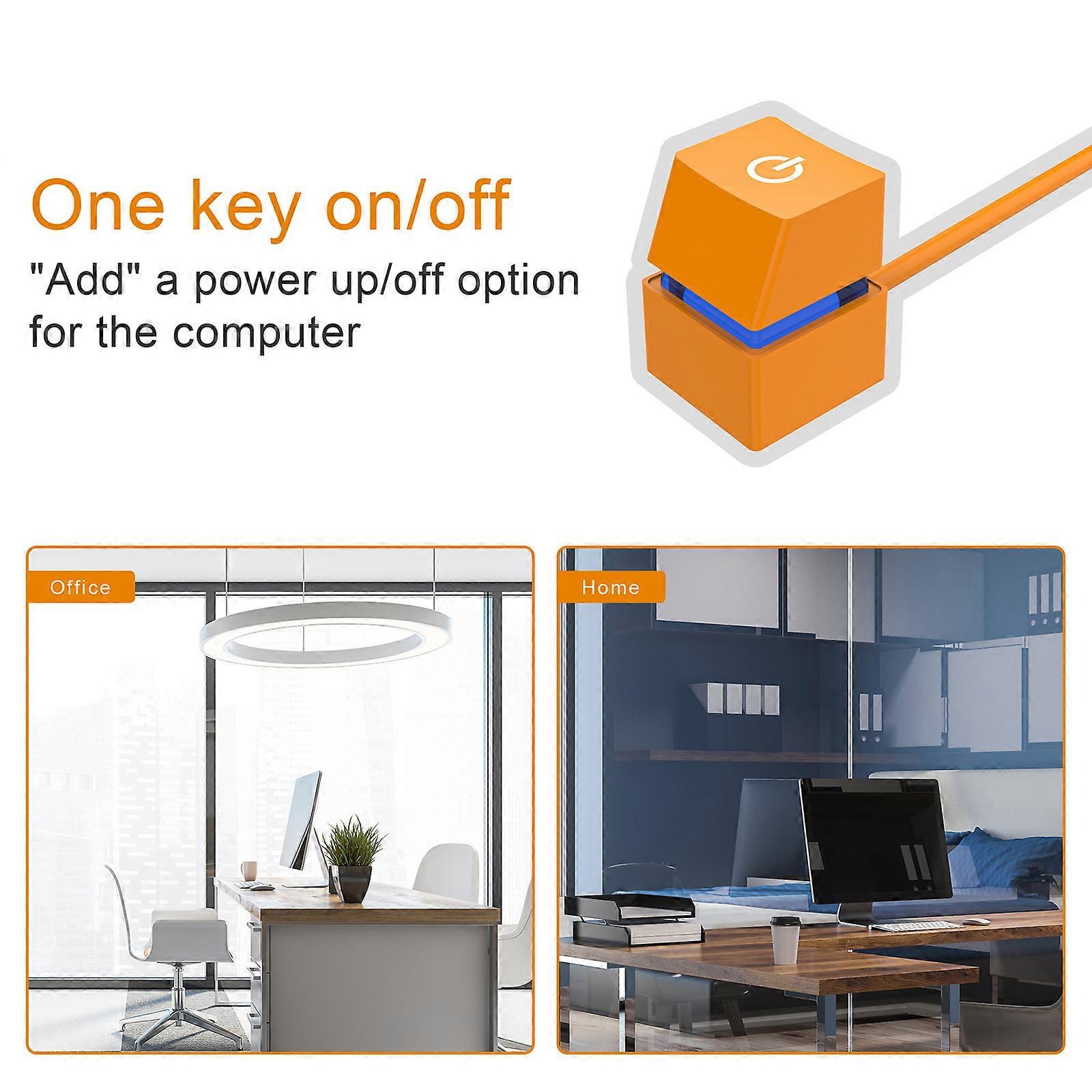 Computer Desktop Power Switches with 2M Extension Cable Mechanical Key Feel Switch Motherboard External Start Power
