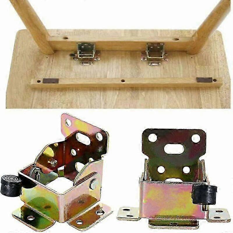 Folding Table Leg, 2Pcs Self-Locking Hinges, Folding Table Leg Hinge, 90 Degree Self-Locking Folding